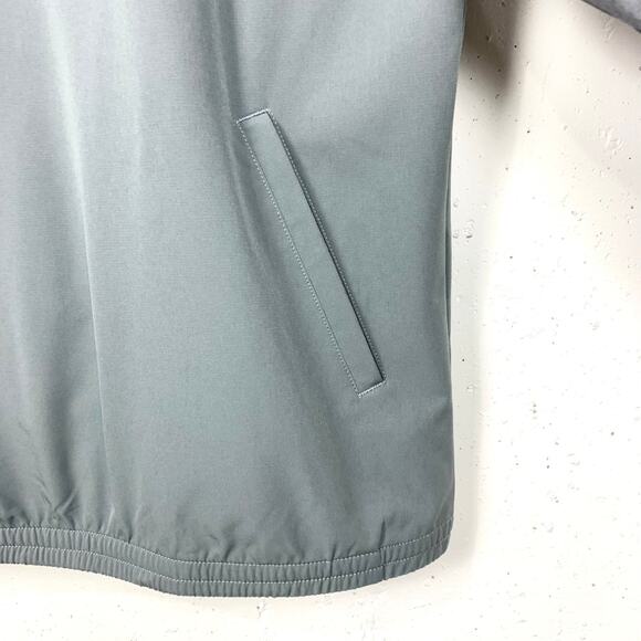 Original Penguin Mens 1/4 Zip Printed Pete Wind Hoodie Pullover Grey Size Medium - Picture 8 of 15